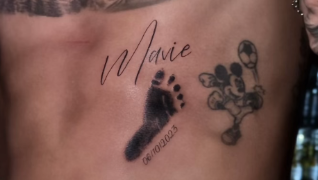 Neymar faz tatuagem em homenagem à filha Mavie; entenda