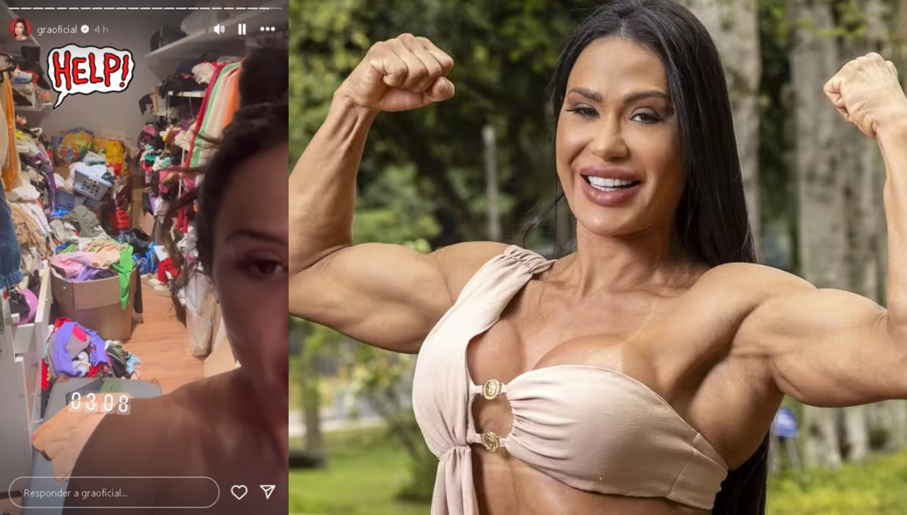 Gracyanne Barbosa mostra bagunça em seu closet e assusta seguidores