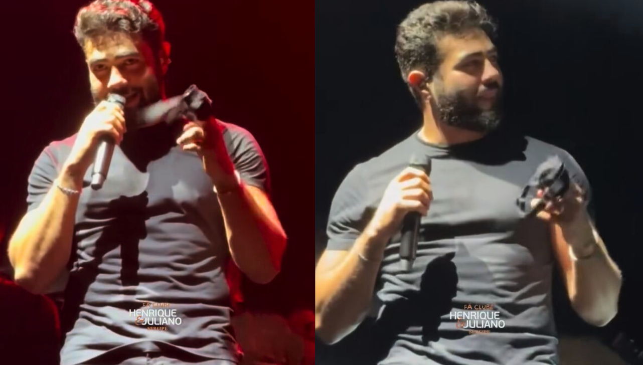 Henrique é o Wando da nova geração? Ele recebeu mais uma calcinha de fã!