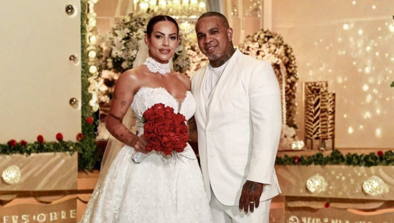 Rodriguinho e Bruna Amaral se casam em São Paulo após 5 anos de namoro