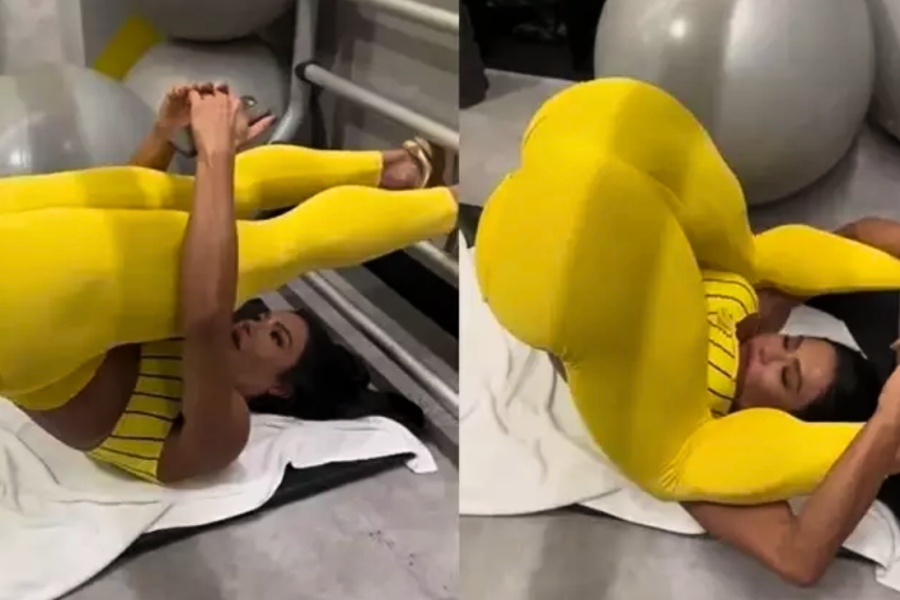 Gracyanne Barbosa mostra alongamento diferente na academia e impressiona internautas