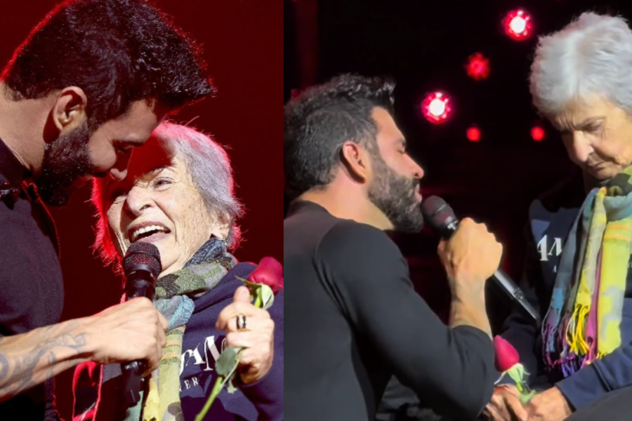 Gusttavo Lima homenageia senhora que perdeu o filho durante show Gusttavo Lima homenageia senhora que perdeu o filho durante show